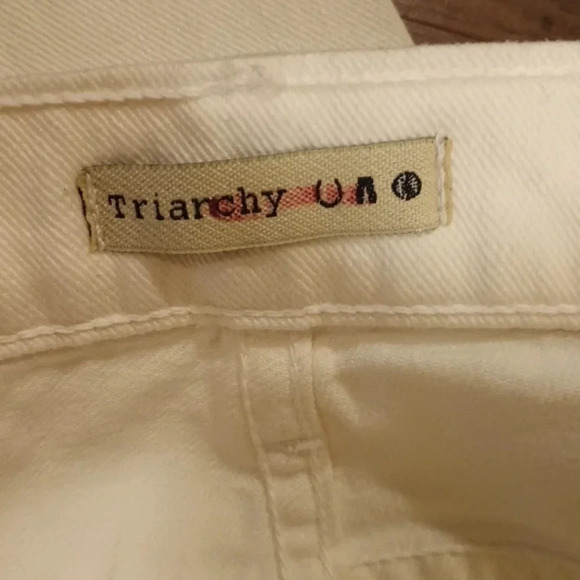 Triarchy White w Accent Pocket Blue Denim Boot Cut Jean CCC - Picture 4 of 4